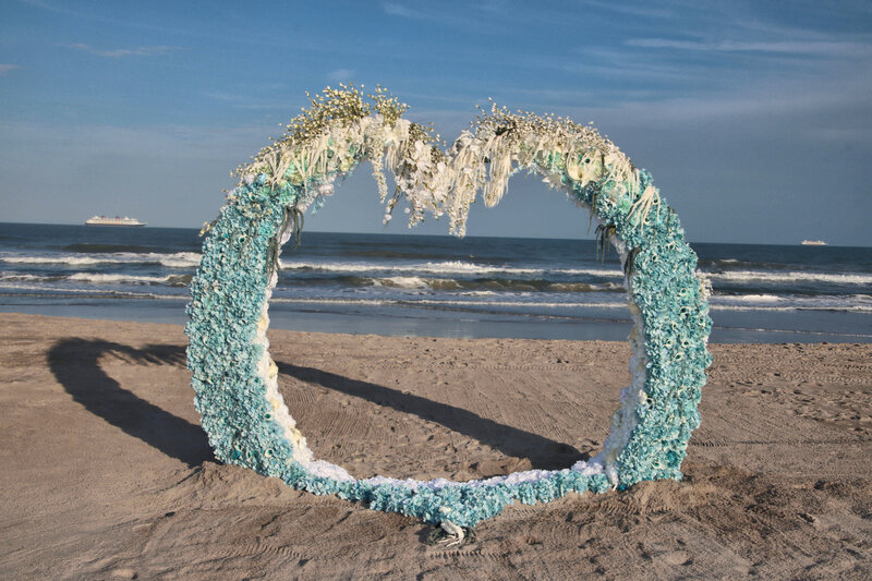 beach wedding decorations, cocoa beach weddings, elope cocoa beach, cocoa beach florist, surfside wedding chapel, cocoa beach officiant, Florida beach weddings, 